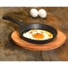 Сковорода круглая чугунная на деревянной подставке, 20 см, LAVA, изображение 3
