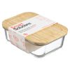Контейнер для запекания и хранения  с крышкой из бамбука, 640 мл, Smart Solutions, изображение 8