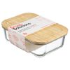 Контейнер для запекания и хранения  с крышкой из бамбука, 1520 мл, Smart Solutions, изображение 4