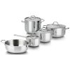 Cuocimania - Набор посуды 9 предметов (Кастрюля высокая 4,6 л, Кастрюля 2,3 л, Кастрюля 3,8 л, Сотейник 2,6 л, Ковш 1,1 л, Крышки 14, 18, 20 и 22 см), Barazzoni