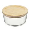 Контейнер стеклянный с бамбуковой крышкой, 480 мл, Smart Solutions