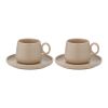 Набор из двух чашек с блюдцами бежевого цвета из коллекции Essential, 120 мл, Tkano