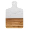 Доска сервировочная Marm, 21,5х33,5 см, белый мрамор/акация, Liberty Jones