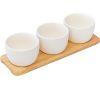 Набор из 3 чаш на бамбуковой подставке Soft Ripples, Dual Glazing, 200 мл, Liberty Jones, изображение 5