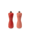 Набор деревянных мельниц для соли и перца, высота 15см, красно-оранжевый, TAHITY PEUGEOT, Франция