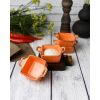 Соусник квадратный с 2-мя ручками 7х10 см h 4.2 см, Seasons Оранжевый, Porland, изображение 12