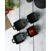 Соусник квадратный с 2-мя ручками 7х10 см h 4.2 см, Seasons Черный, Porland, изображение 12