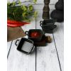 Соусник квадратный с 2-мя ручками 7х10 см h 4.2 см, Seasons Черный, Porland, изображение 11