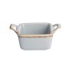 Соусник квадратный с 2-мя ручками 7х10 см h 4.2 см, Seasons Серый, Porland, изображение 2