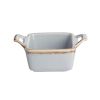 Соусник квадратный с 2-мя ручками 7х10 см h 4.2 см, Seasons Серый, Porland