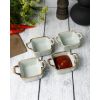 Соусник квадратный с 2-мя ручками 7х10 см h 4.2 см, Seasons Серый, Porland, изображение 15