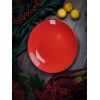 Тарелка 30 см безбортовая фарфор, Seasons красный, Porland