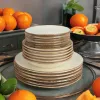 Набор столовой посуды 18 предметjd на 6 персон бежевый (тарелка обеденная 28 см - 6 шт., тарелка десертная 18 см - 6шт., тарелка глубокая 500 мл - 6 шт.), Seasons, Porland