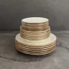 Набор столовой посуды 18 предметjd на 6 персон бежевый (тарелка обеденная 28 см - 6 шт., тарелка десертная 18 см - 6шт., тарелка глубокая 500 мл - 6 шт.), Seasons, Porland, изображение 7