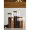 Банка для хранения квадратная Glass Bamboo, 1,9 л, Smart Solutions, изображение 4
