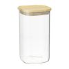 Банка для хранения квадратная Glass Bamboo, 1,4 л, Smart Solutions