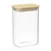 Банка для хранения прямоугольная Glass Bamboo, 1,3 л, Smart Solutions