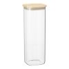 Банка для хранения квадратная Glass Bamboo, 2,2 л, Smart Solutions