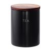 Банка керамическая для хранения чая, 650 мл, черная, Smart Solutions