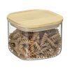 Банка для хранения квадратная Glass Bamboo,1 л, Smart Solutions, изображение 6