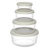 Набор контейнеров для запекания и хранения круглые с крышками, серые, 4 шт., Smart Solutions