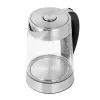 Чайник электрический с заварочным чайником, 1,8 л, нержавеющая сталь, стекло, PROFI COOK, изображение 3