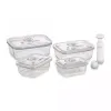 Набор из 4-х вакуумных контейнеров с насосом VacuBoxx E-set, стекло, тритан, CASO