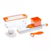 Набор из овощерезки, контейнера и ножа для овощей, 38 х 12 см, нержавеющая сталь, пластик, STATUS