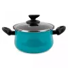 Кастрюля высокая с крышкой, 24 см, 6.5 л, сталь, стеклоэмаль, серия Country, VITRINOR