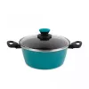 Кастрюля низкая с крышкой, 24 см, сталь, стеклоэмаль, серия Lotus, VITRINOR