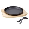 Сковорода чугунная порционная на деревянной подставке 22 см, P.L. Proff Cuisine