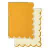 Набор кухонных полотенец с контрастным кантом горчичного цвета из коллекции Trendy Ruffles, 50х70 см, Tkano