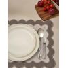Салфетка под приборы с контрастным кантом серого цвета из коллекции Trendy Ruffles, 35х45 см, Tkano, изображение 2