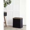 Корзина для белья с двумя отделениями Neat Twin, 53,5х33х53 см, черная, Smart Solutions, изображение 3