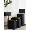 Корзина для белья с двумя отделениями Neat Twin, 53,5х33х53 см, черная, Smart Solutions, изображение 2