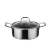 Кастрюля с крышкой 5,8 л, 26/23*18,5 см, серия New Kitchen Honeycombs, трехслойная сталь, P.L. Proff Cuisine, изображение 3