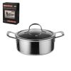 Кастрюля с крышкой  2,6 л, 20/18*15 см, серия New Kitchen Honeycombs, трехслойная сталь, P.L. Proff Cuisine