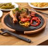 Блюдо чугунное на деревянной подставке, 34 см, LAVA, изображение 3