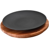 Тарелка круглая чугунная на деревянной подставке, 21 см, LAVA