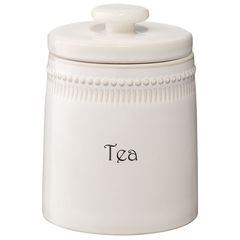 Банка для чая белого цвета из коллекции Kitchen Spirit, 820 мл, Tkano