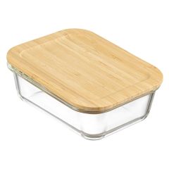 Контейнер для запекания и хранения  с крышкой из бамбука, 1050 мл, Smart Solutions