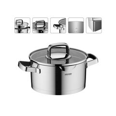 Кастрюля со стеклянной крышкой, 20 см/3,1 л, NADOBA, серия DONA