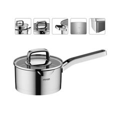 Ковш со стеклянной крышкой, 16 см/1,6 л, NADOBA, серия DONA