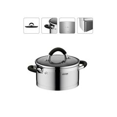 Кастрюля со стеклянной крышкой, 18 см/2,1 л, NADOBA, серия OLINA