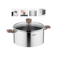 Кастрюля со стеклянной крышкой, 24 см/5,6 л, NADOBA, серия LUDVA