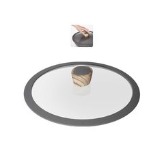 Стеклянная крышка с силиконовым ободом, 26 см, NADOBA, серия MINERALICA