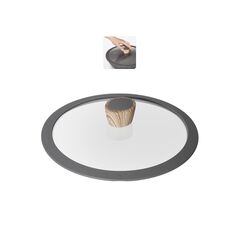 Стеклянная крышка с силиконовым ободом, 24 см, NADOBA, серия MINERALICA