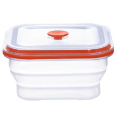 Контейнер для переноски и хранения силиконовый квадратный складной Silikobox, 600 мл, красный, Smart Solutions