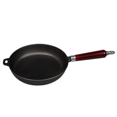 Сковорода чугунная с деревянной ручкой 28см, P.L. Proff Cuisine