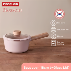Ковш со стеклянной крышкой для индукционных плит Blossom 18 см, Neoflam